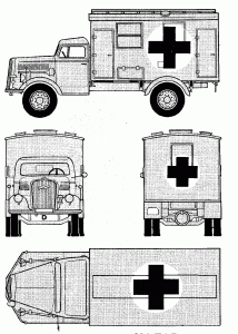 Opel Blitz Ambulance blueprint