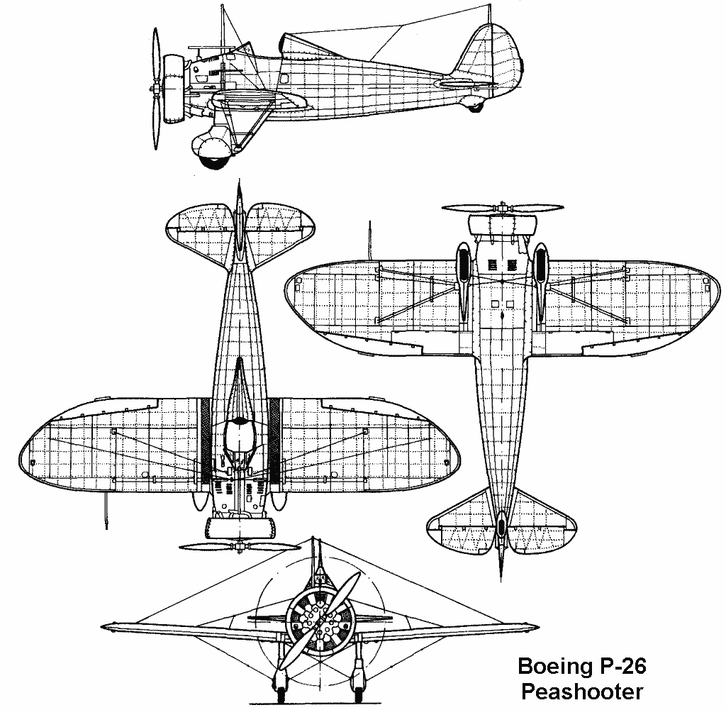 P-26 Peashooter blueprint
