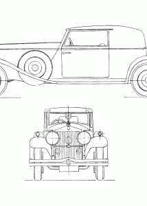 Rolls-Royce Phantom II blueprint