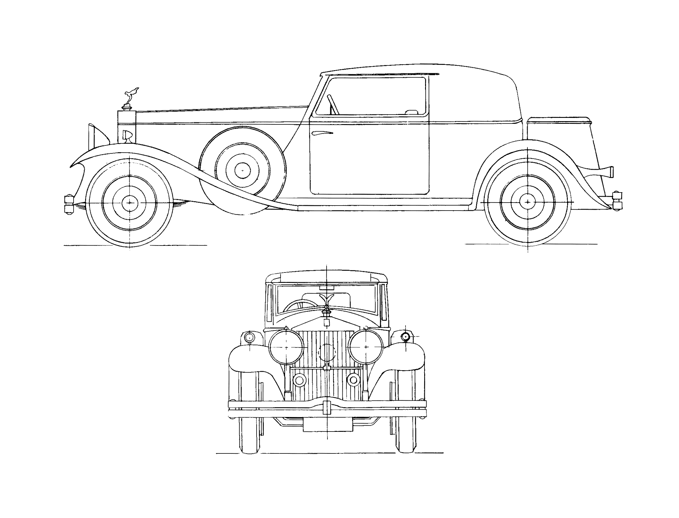 Rolls-Royce Phantom II blueprint