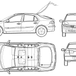 Renault Laguna blueprint