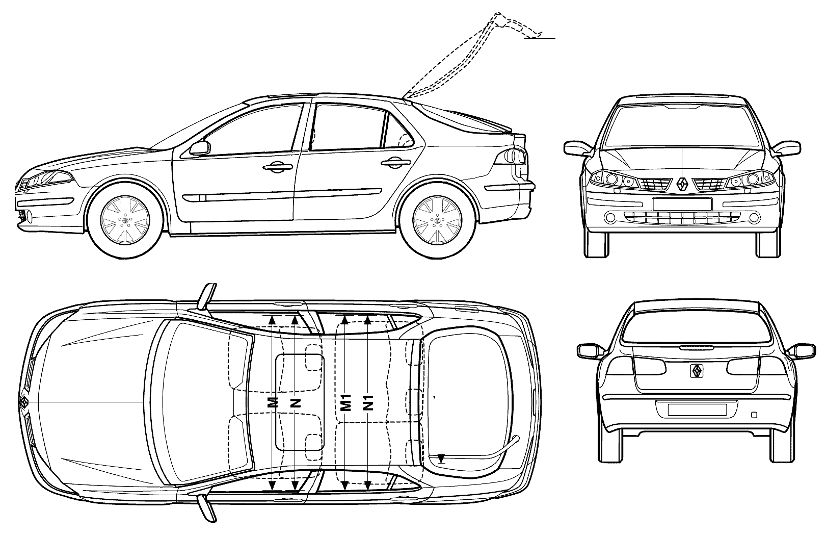 Renault Laguna blueprint