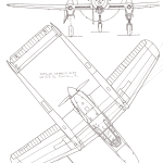 Saab 21 blueprint