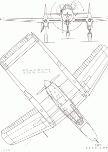 Saab 21 blueprint