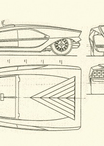 Lancia Stratos Zero blueprint