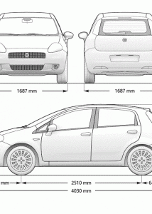 Fiat Grande Punto blueprint