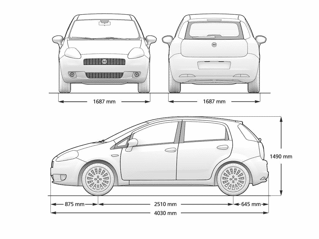 Fiat Grande Punto blueprint
