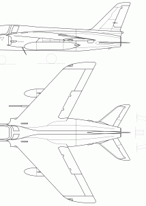 Folland Gnat blueprint