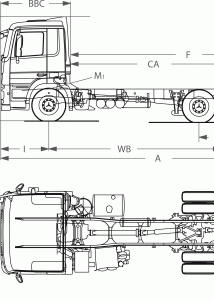 Mercedes-Benz Actros blueprint