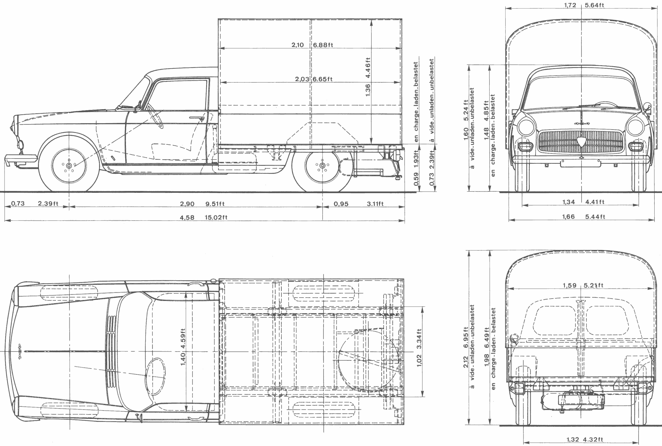 Peugeot 404 blueprint