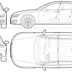 Audi A7 blueprint