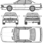 BMW M6 E24 blueprint