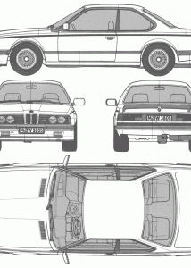 BMW M6 E24 blueprint