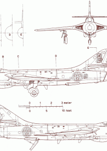 Hawker Hunter blueprint