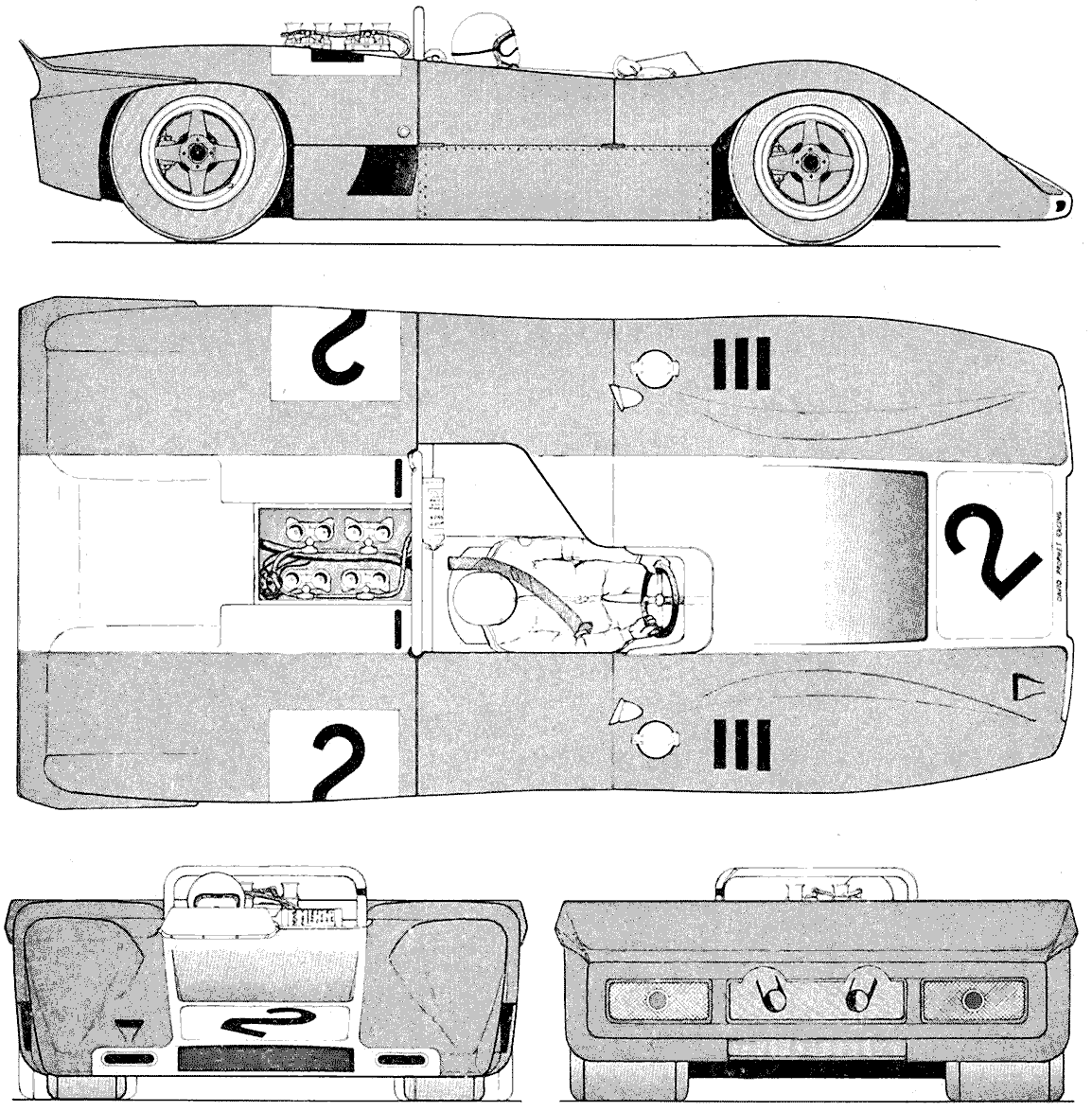 McLaren M12 blueprint