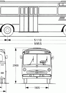 Mercedes-Benz O 322 blueprint