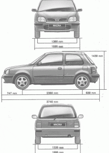 Nissan Micra blueprint