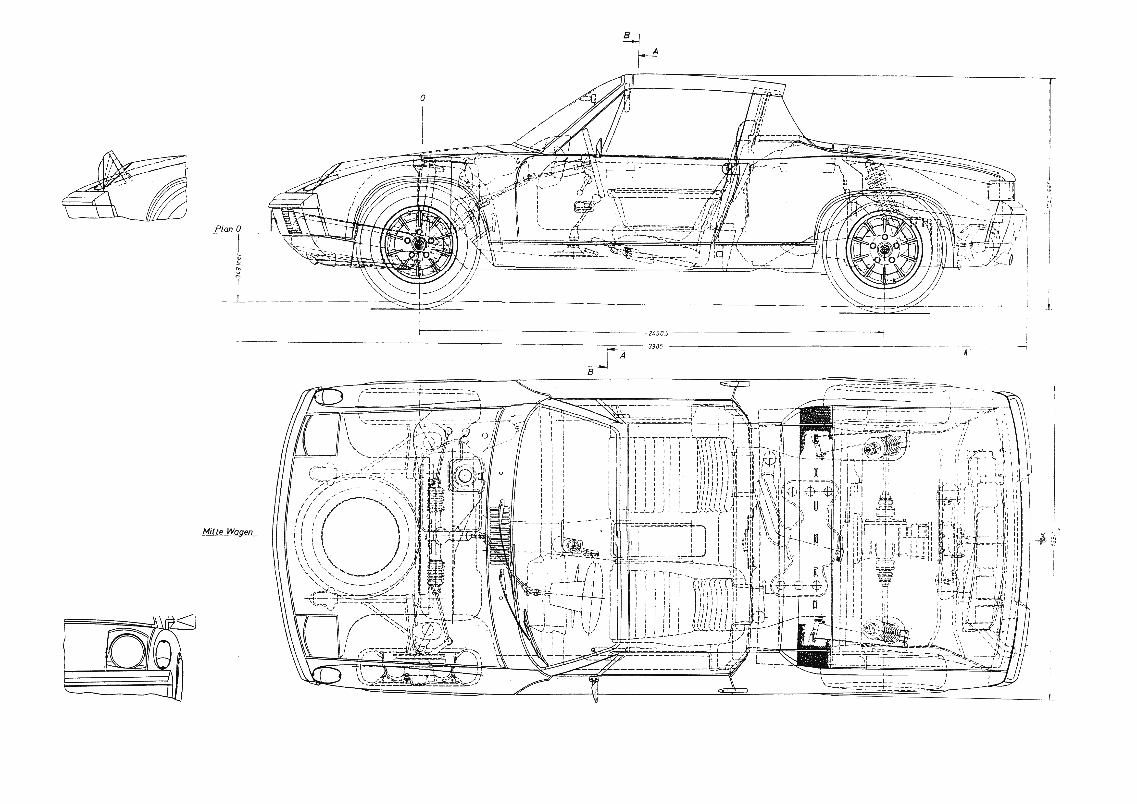Porsche 914 blueprint