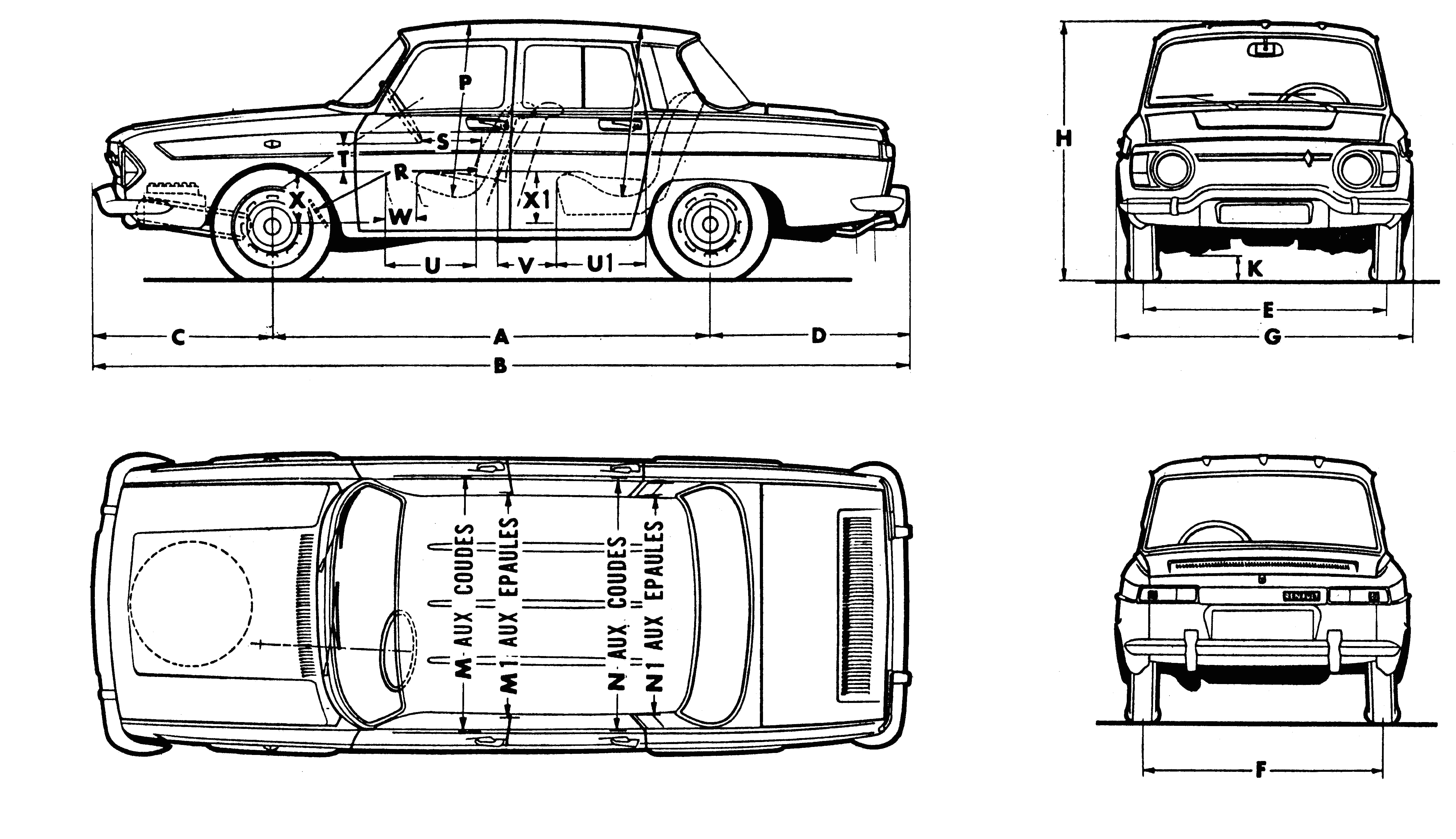 Renault 10 blueprint