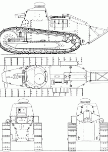 Renault FT blueprint