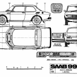 Saab 99 blueprint