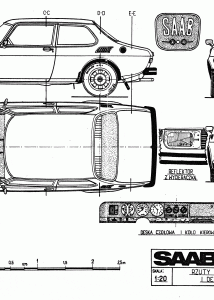 Saab 99 blueprint