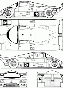 Sauber C9 blueprint