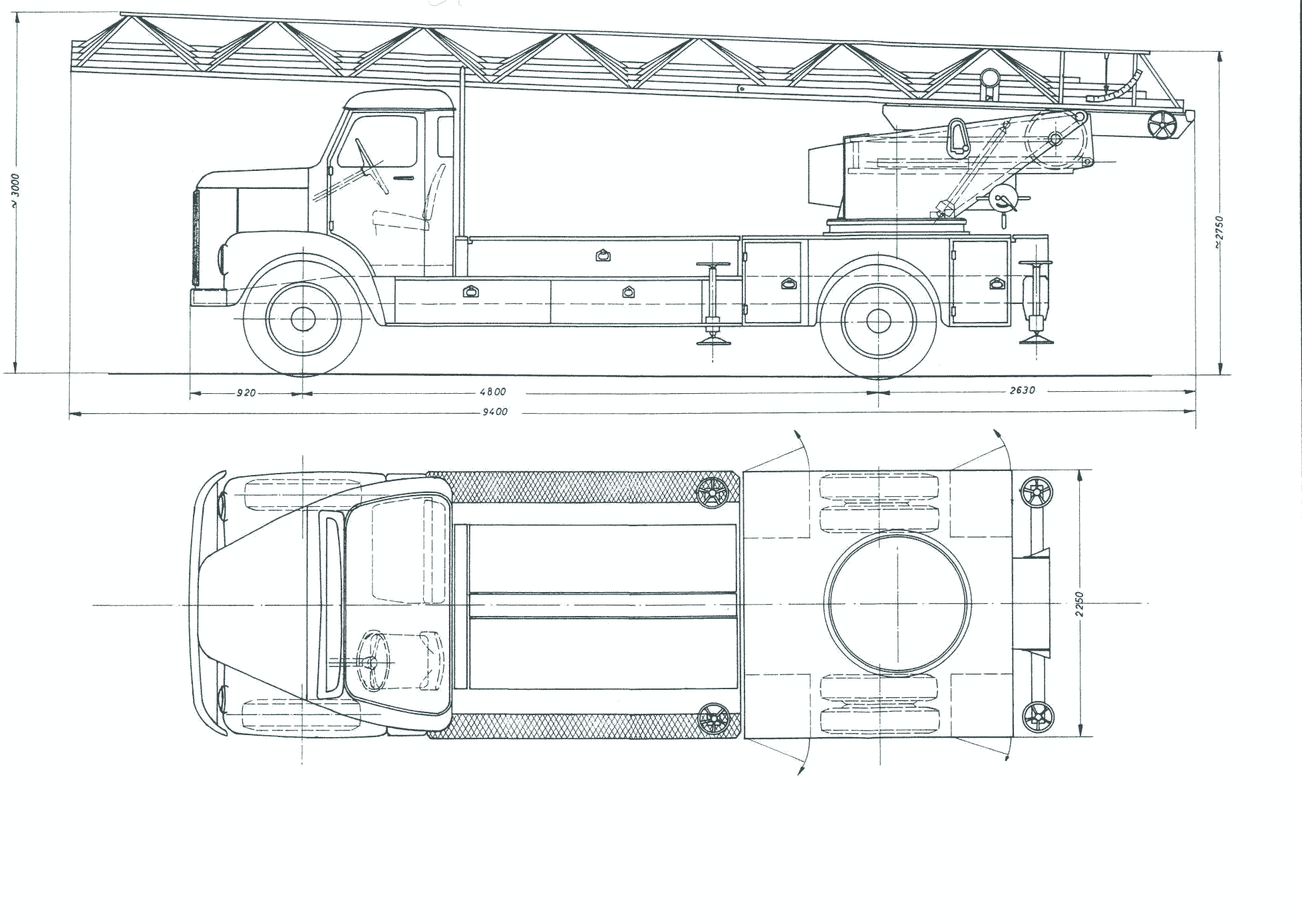 Scania Vabis L 36 Super blueprint
