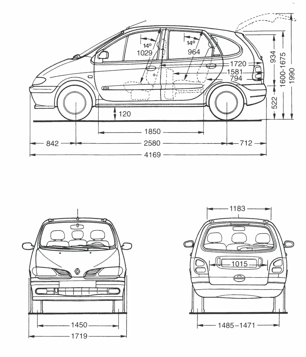 Renault Scenic blueprint