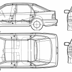 Ford Scorpio blueprint