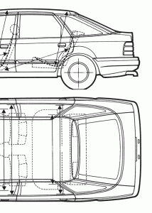 Ford Scorpio blueprint