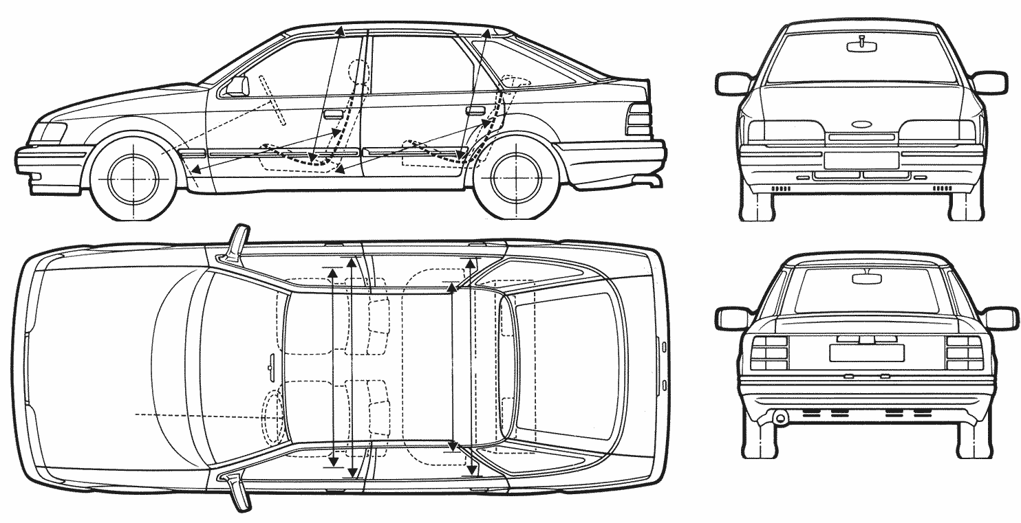 Ford Scorpio blueprint