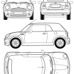 Mini Cooper Cabrio blueprint