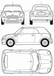 Mini Cooper Cabrio blueprint