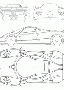 Pagani Zonda blueprint