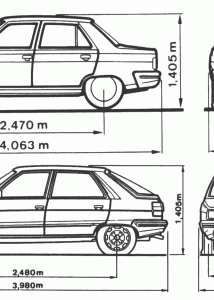 Renault 11 blueprint