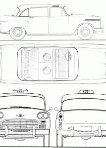 Checker Marathon taxi blueprint