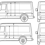 Ford Transit Van blueprint