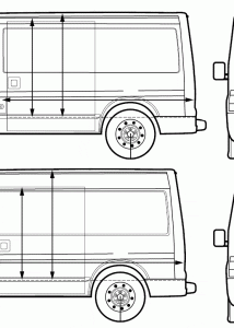 Ford Transit Van blueprint