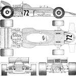 Lotus-Ford 72 blueprint