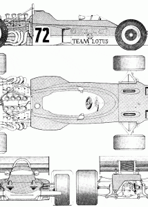 Lotus-Ford 72 blueprint