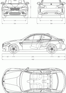 BMW M2 blueprint