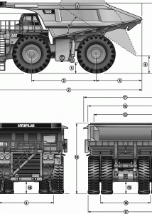 Caterpillar 793D blueprint