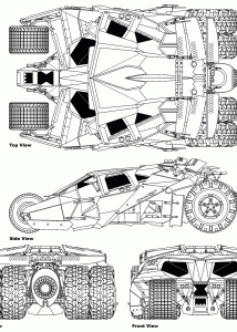 Batmobile Tumbler blueprint