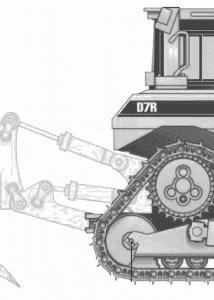 Caterpillar D7R blueprint