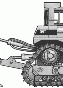 Caterpillar D9 blueprint