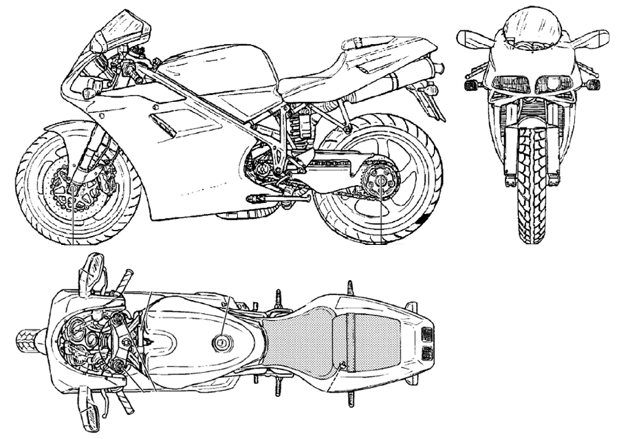 Ducati 748 blueprint