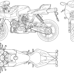 Ducati MH900e blueprint