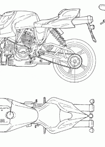 Ducati MH900e blueprint