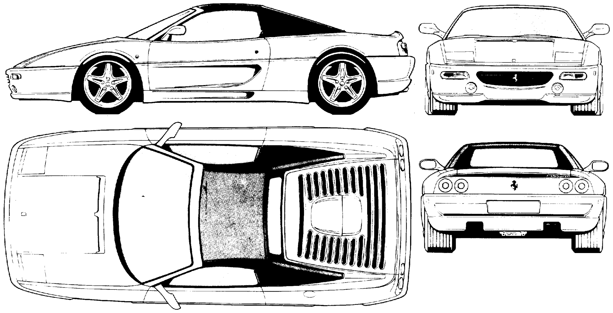 Ferrari F355 blueprint